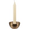 Clayre & Eef 65884 Candelero Oro Blanco Ø 8 cm Altura 4 cm