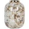 Clayre & Eef 65890 Jarrón Decoración Hierro Beige Marrón Ø 17x22 cm