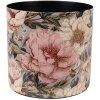 Clayre & Eef 65894 Maceta Hierro Gris Rosa Ø 16x15 cm Diseño Romántico