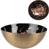 Clayre & Eef 65897 Bol Hierro Negro Dorado 21x20x8 cm Estilo Barroco