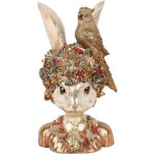 Clayre & Eef 6PR5090 Decoración Busto Conejo...