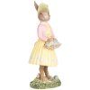 Clayre & Eef Conejo Decorativo Beige Amarillo 5x6x12 cm Pascua Decoración Poliresina