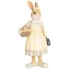 Clayre & Eef 6PR5455 Decoración de Pascua Conejo Beige Amarillo 8x5x15 cm
