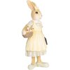 Clayre & Eef 6PR5455 Decoración de Pascua Conejo Beige Amarillo 8x5x15 cm