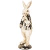 Clayre & Eef Conejo Decorativo Poliresina Beige Negro 8x9x25 cm
