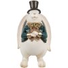 Clayre & Eef Figurita Decorativa Conejo Blanco Azul 14x13x23 cm Poliresina