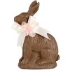 Clayre & Eef figurita conejo estilo campestre poliresina marrón blanco 9x4x13 cm