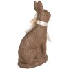 Clayre & Eef figurita conejo estilo campestre poliresina marrón blanco 9x4x13 cm