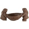 Clayre & Eef Conejo Decorativo con Huevo Marrón 34x15x15 cm Poliresina Estilo Campestre