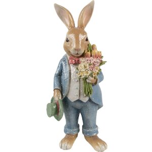 Clayre & Eef figurita decorativa conejo estilo...