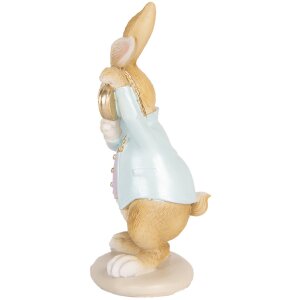 Clayre & Eef Conejo Decorativo Estilo Campestre Azul 9x7x15 cm
