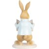 Clayre & Eef Figurita Decorativa Conejo de Pascua Beige Azul 9x9x15 cm Estilo Campestre