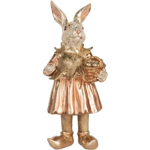 Clayre & Eef Conejo Decorativo Beige Rosa 14x13x35 cm...