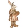 Clayre & Eef Conejo Decorativo Beige Rosa 14x13x35 cm Decoración de Pascua