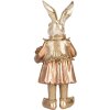 Clayre & Eef Conejo Decorativo Beige Rosa 14x13x35 cm Decoración de Pascua