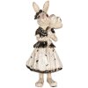 Clayre & Eef Conejo Decorativo Beige Negro 13x11x30 cm Figurita de Pascua de Poliresina
