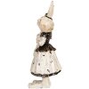 Clayre & Eef Conejo Decorativo Beige Negro 13x11x30 cm Figurita de Pascua de Poliresina