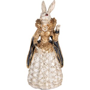 Clayre & Eef Conejo Decorativo Beige Oro 11x10x24 cm...