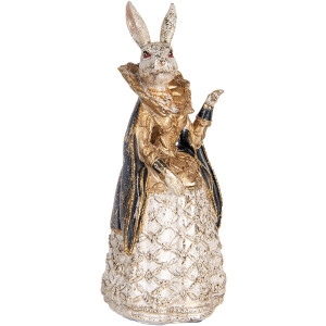 Clayre & Eef Conejo Decorativo Beige Oro 11x10x24 cm...