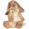 Clayre & Eef Conejo Decorativo Poliresina Marrón Beige Dorado 16x14x18 cm