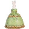 Clayre & Eef Joyero Conejo Beige Verde 18x15x24 cm
