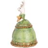 Clayre & Eef Joyero Conejo Beige Verde 18x15x24 cm