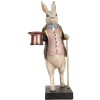 Clayre & Eef 6PR5514 Figurita Decorativa Conejo Beige Gris 17x14x33 cm