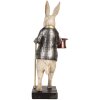 Clayre & Eef 6PR5514 Figurita Decorativa Conejo Beige Gris 17x14x33 cm