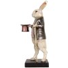 Clayre & Eef 6PR5514 Figurita Decorativa Conejo Beige Gris 17x14x33 cm