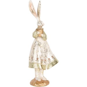 Clayre & Eef Conejo Decorativo Figurita Pascua...