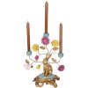 Clayre & Eef 6PR5086 Portavelas Conejo Color Oro Rosa 30x16x37 cm
