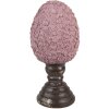 Clayre & Eef Huevo decorativo Ø 13x28 cm Estilo rústico Poliresina rosa marrón