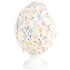 Clayre & Eef Huevo Decorativo Patrón Floral Blanco Rosa Ø 12x19 cm