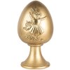 Clayre & Eef Huevo Decorativo Oro Ø 14x24 cm Poliresina Decoración de Pascua
