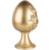 Clayre & Eef Huevo Decorativo Oro Ø 14x24 cm Poliresina Decoración de Pascua