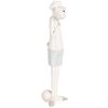 Clayre & Eef Oveja Decorativa Blanco Azul 6x4x17 cm Poliresina Estilo Campestre