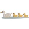 Clayre & Eef 6PR5472 Decoración Patos Blanco Amarillo 26x6x7 cm Estilo country