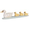 Clayre & Eef 6PR5472 Decoración Patos Blanco Amarillo 26x6x7 cm Estilo country