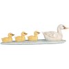 Clayre & Eef 6PR5472 Decoración Patos Blanco Amarillo 26x6x7 cm Estilo country
