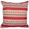 Clayre & Eef KT021.376 Funda de Cojín Rojo 44x44 cm Diseño Navideño Estilo Campestre