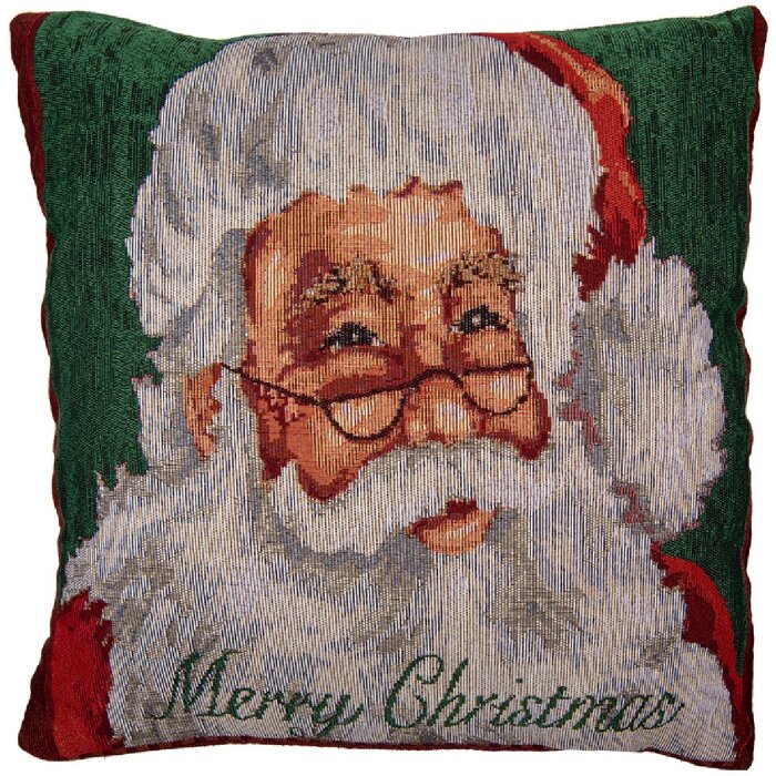 Clayre & Eef KT021.377 Funda de Cojín Rojo Blanco 44x44 cm Santa Country Style
