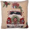 Clayre & Eef KT021.381 Funda de Cojín Beige Rojo 44x44 cm Country Style Navidad