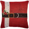 Clayre & Eef KT021.382 Funda de cojín rojo blanco 44x44 cm estilo campestre