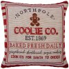 Clayre & Eef KT021.386 Funda de Cojín Beige Rojo 44x44 cm Country Style