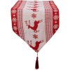 Clayre & Eef KT065.009 Camino de Mesa 33x180 cm Rojo Beige Navidad