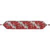 Clayre & Eef camino de mesa 33x180 cm poinsettias estilo campestre rojo verde