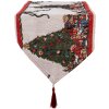 Clayre & Eef KT065.012 Camino de Mesa 33x180 cm Beige Verde Rojo Country style