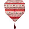 Clayre & Eef KT065.014 Camino de Mesa 33x180 cm Rojo Beige Navidad