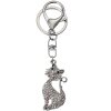 Juleeze JZKC0185 Llavero colgante motivo gato color plata 3x2x5 cm