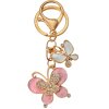 Juleeze JZKC0186 Llavero mariposa strass color oro 4x1x3 cm